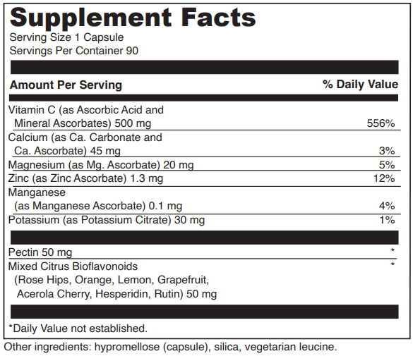 davinci poten c 500 davinci labs supplement facts