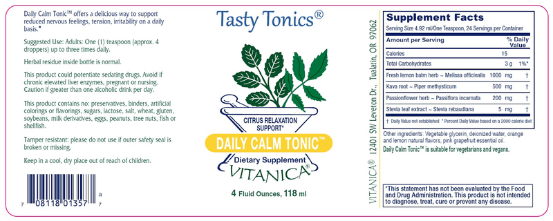 Daily Calm Tonic Vitanica products