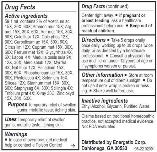 Dental-Chord Energetix supplements