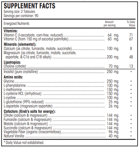 Detox IN Guard 90ct Perque supplement facts