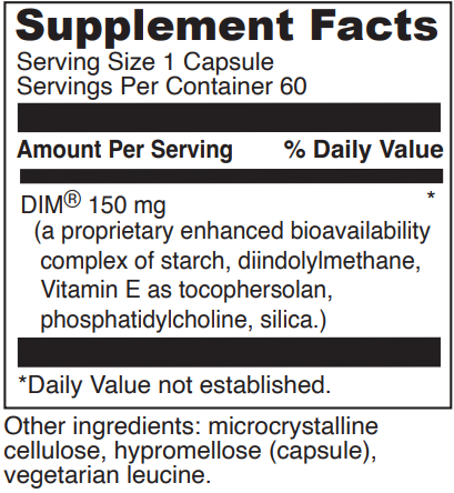 dimpro 150 mg davinci labs supplement facts