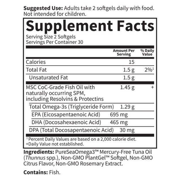 dr. formulated advanced omega lemon garden of life supplement facts