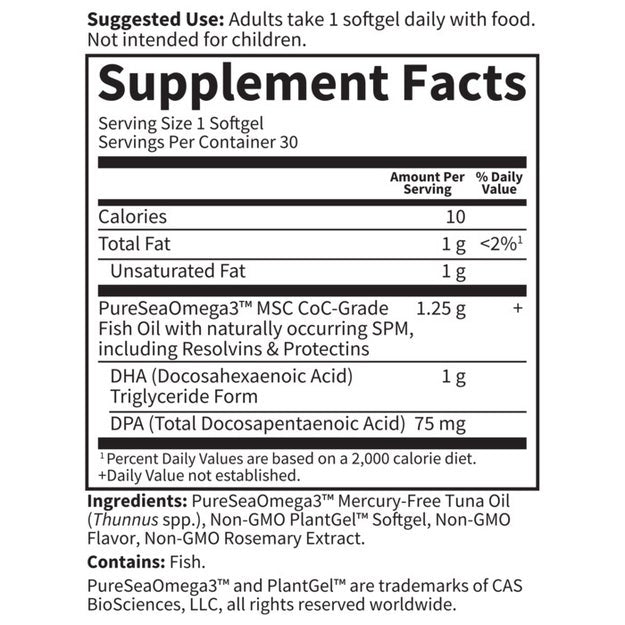 dr. formulated dha 1000 mg garden of life supplement facts