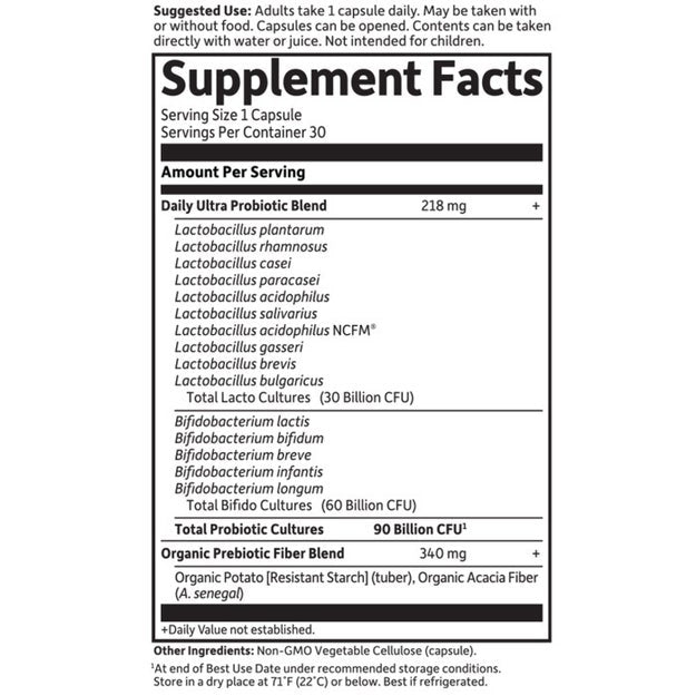 dr. formulated once daily ultra garden of life supplement facts