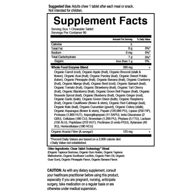 dr. formulated organic digest garden of life supplement facts