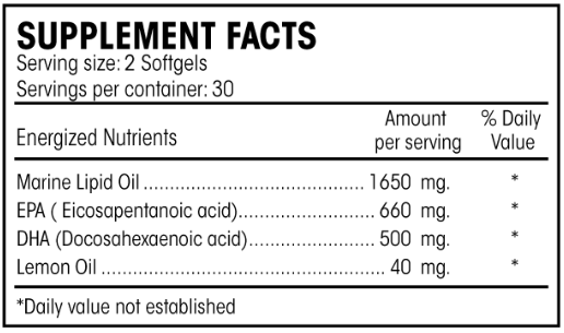 EPA/DHA Guard 60ct Perque supplement facts