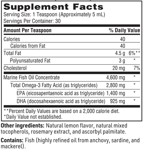 eicosamax tg liquid sfi health supplement facts