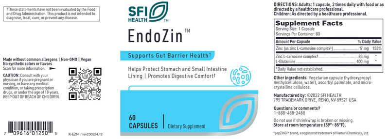 endozin sfi health label