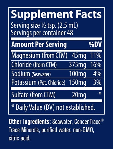 endure (trace minerals research) supplement facts