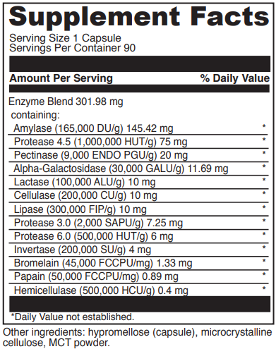 enzyme benefits davinci labs supplement facts