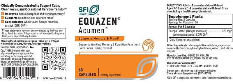 equazen acumen sfi health label