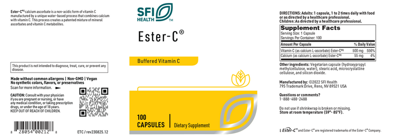 ester-c sfi health label