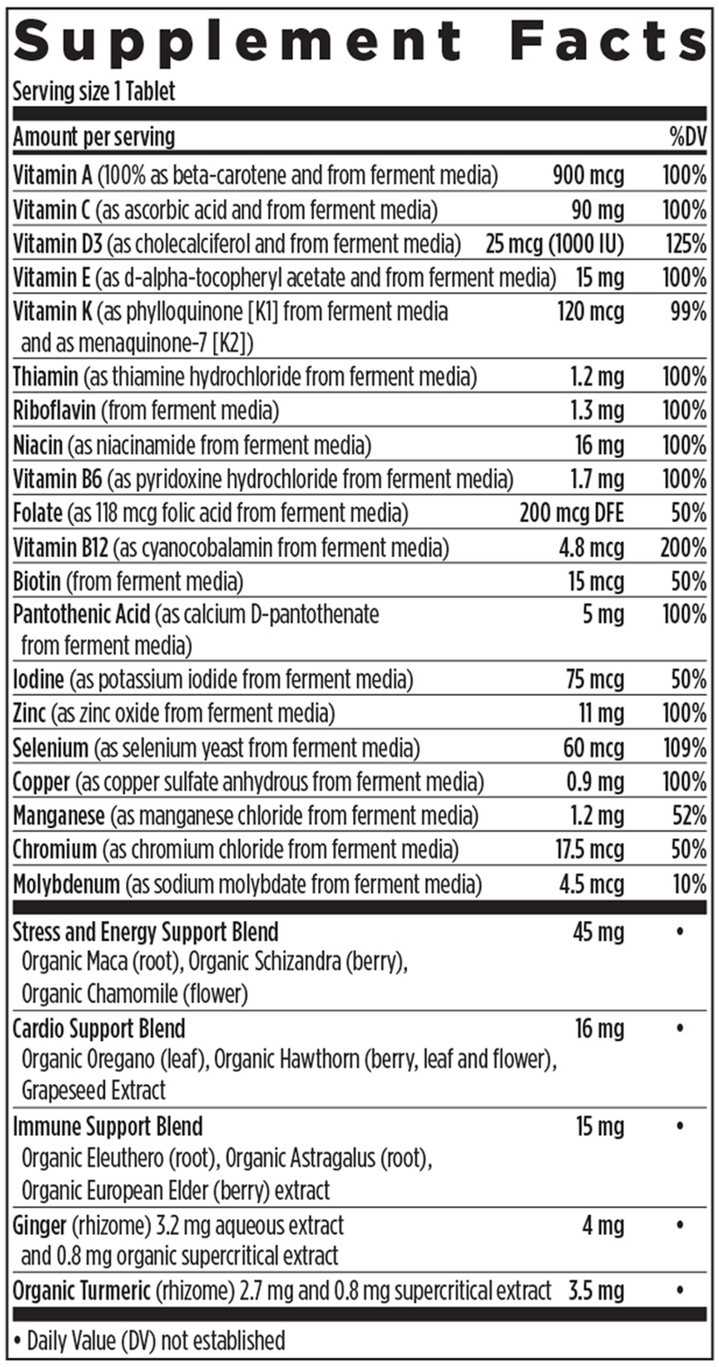 Every Man's One Daily (New Chapter) supplement facts