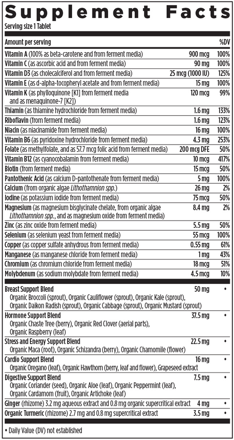 Every Woman's One Daily 40+ (New Chapter) supplement facts