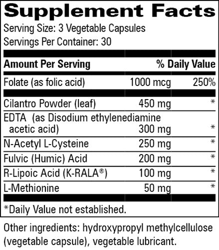 Ex-Tox II Progressive Labs supplement facts