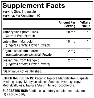 Eye Support (Dr. Mercola) supplement facts