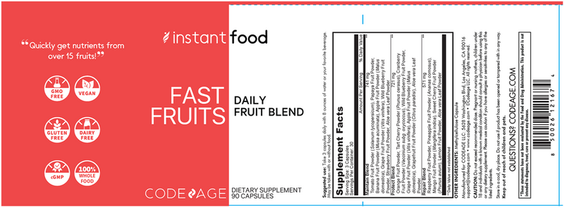 fast fruits codeage label