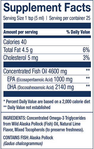 Finest Summit DHA Wiley's Finest supplement facts