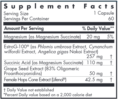 Flashes No More (Allergy Research Group) supplement facts