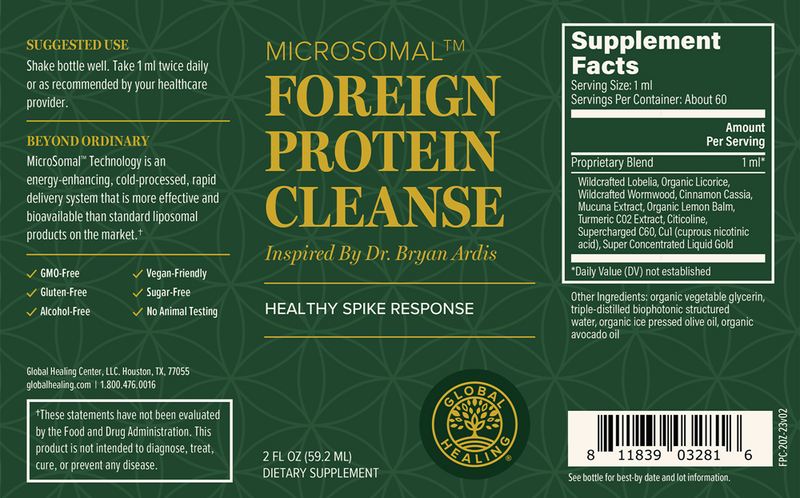 Foreign Protein Cleanse Global Healing Label