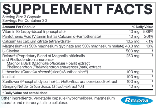 Formula 13 EndoAxis supplement facts