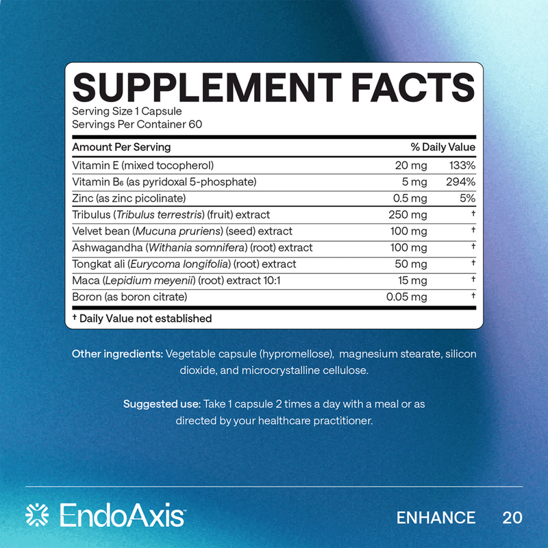 Formula 20 EndoAxis supplement facts