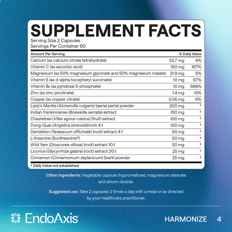 Formula 4 EndoAxis supplement facts