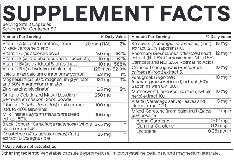 Formula 7 EndoAxis supplement facts