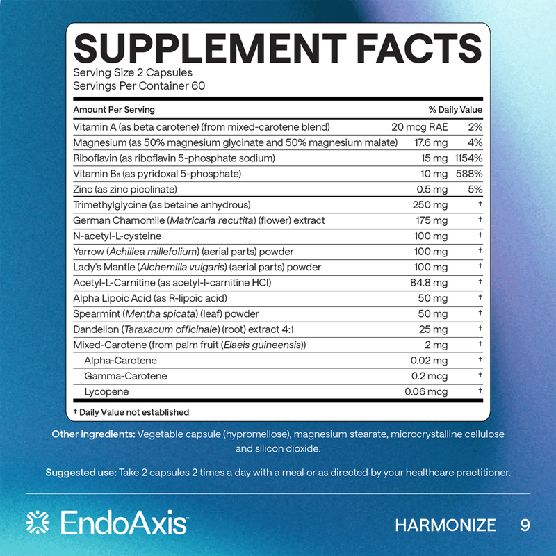 Formula 9 EndoAxis supplement facts