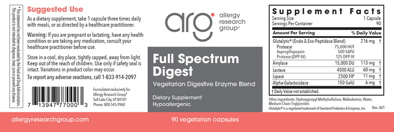 full spectrum digest allergy research group label