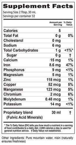 fulvic minerals buried treasure supplement facts