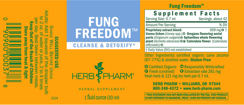 Fung Freedom 1oz (Herb Pharm) label