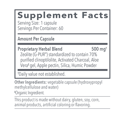 G.I. Detox supplement facts