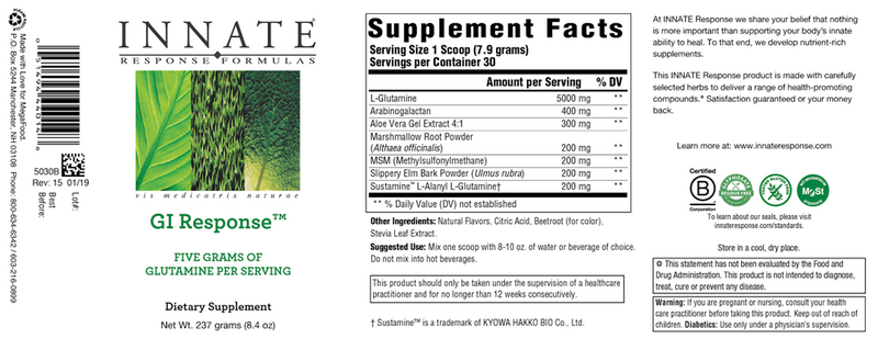 GI Response Innate Response Label