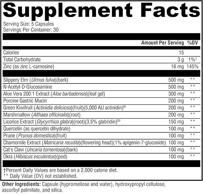 GI Balance (Xymogen) Supplement Facts