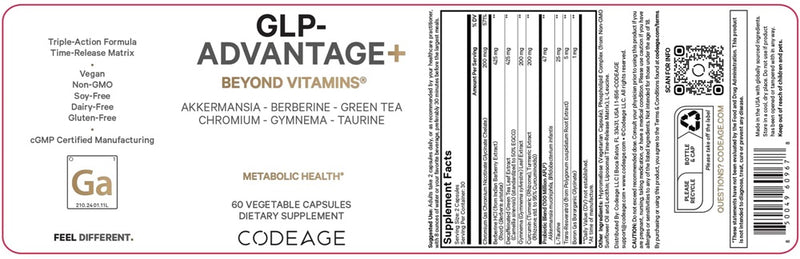 glp-advantage+ (codeage) label