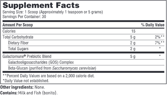 galactomune powder sfi health supplement facts