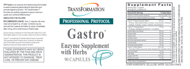 Gastro (Transformation Enzyme) Label