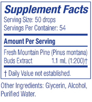 gemmo mountain pine buds boiron supplement facts