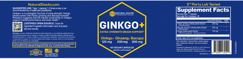 Ginkgo+ Natural Stacks Label