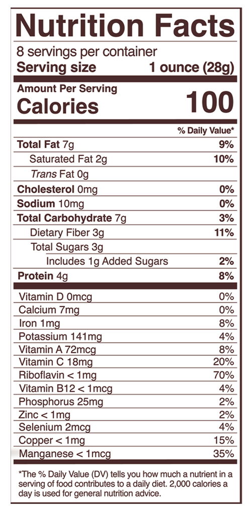 Globe Trekker Trail Mix Foods Alive nutrition facts