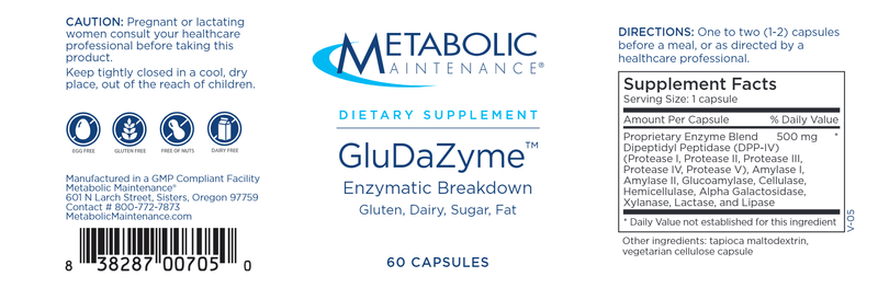 GluDaZyme (Metabolic Maintenance) label