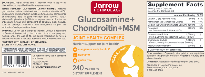 Glucosamine Chondroitin MSM