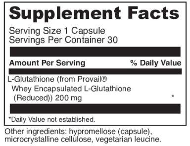 glutathione davinci labs supplement facts