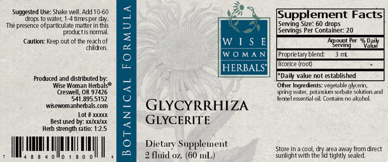 Glycyrrhiza Glycerite licorice 2oz Wise Woman Herbals products