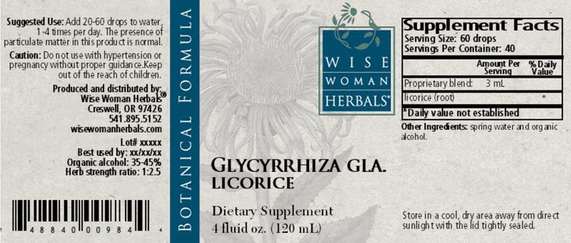 Glycyrrhiza licorice 4oz Wise Woman Herbals products