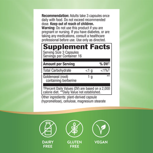 goldenseal root nature's way supplement facts