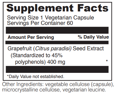 grapefruit seed extract davinci labs supplement facts