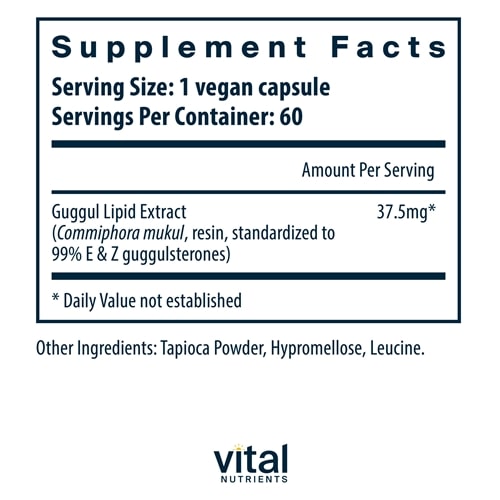 Guggul E&Z Extract 99% Vital Nutrients supplements