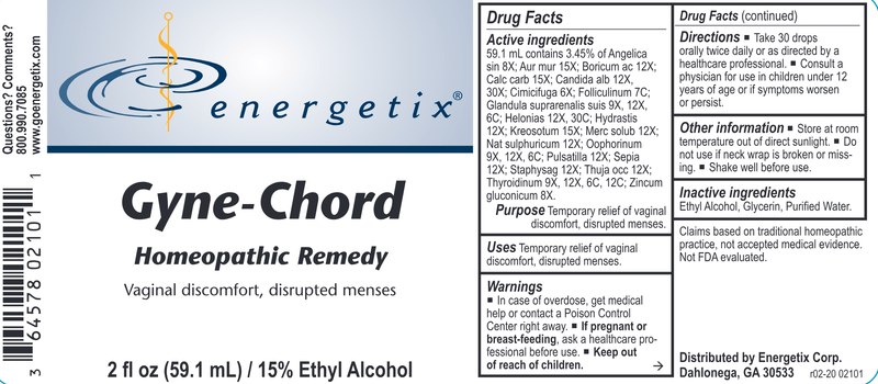 Gyne-Chord (Energetix) Label